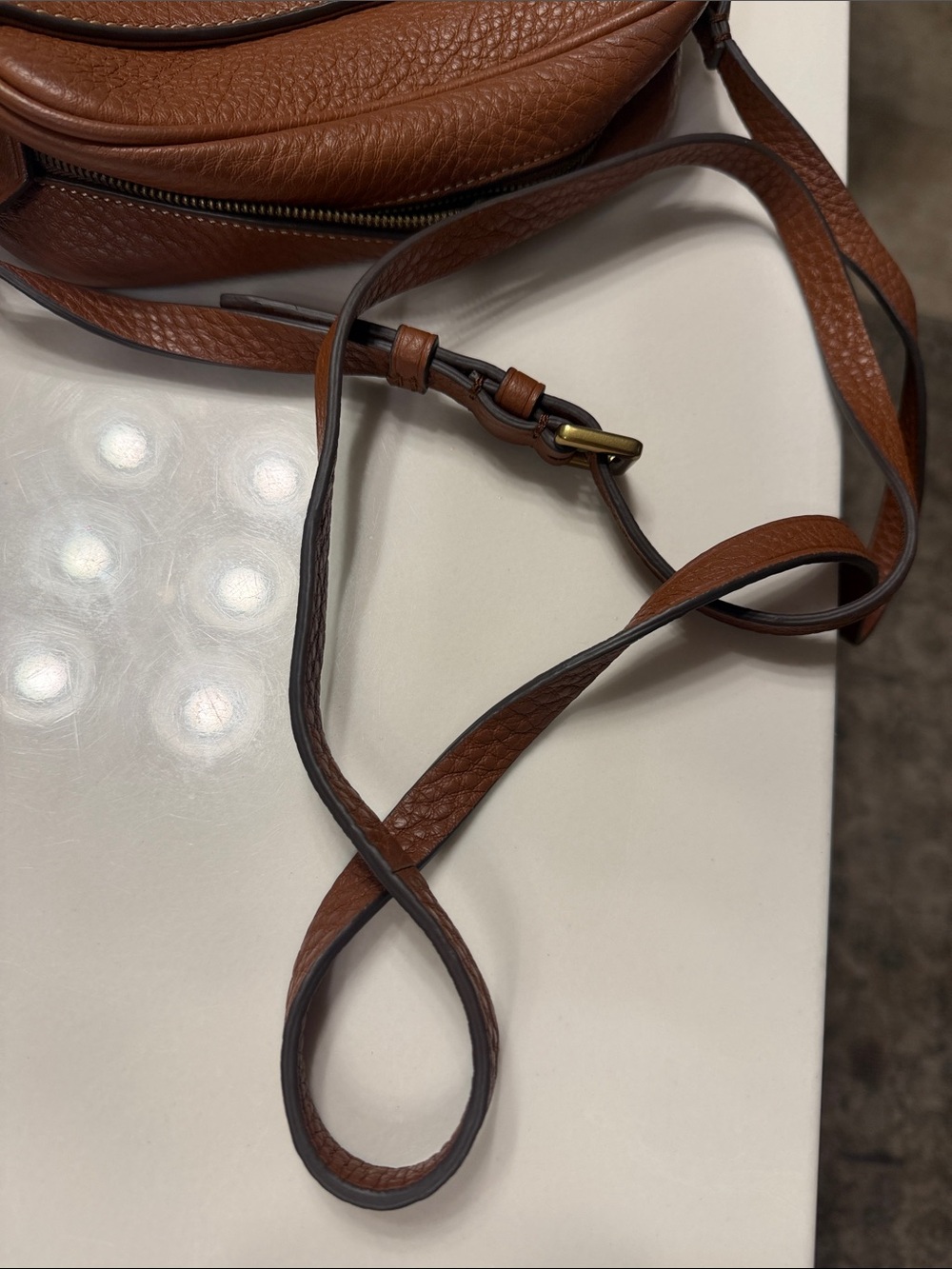 J. Crew Tan Leather Crossbody Bag - Picture 10 of 12